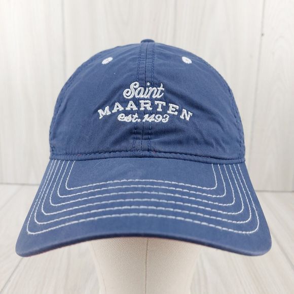 Ahead Other - Saint Marten Hat Cap Adult Blue Strap Back Adjustable Island Travel Ahead Dad